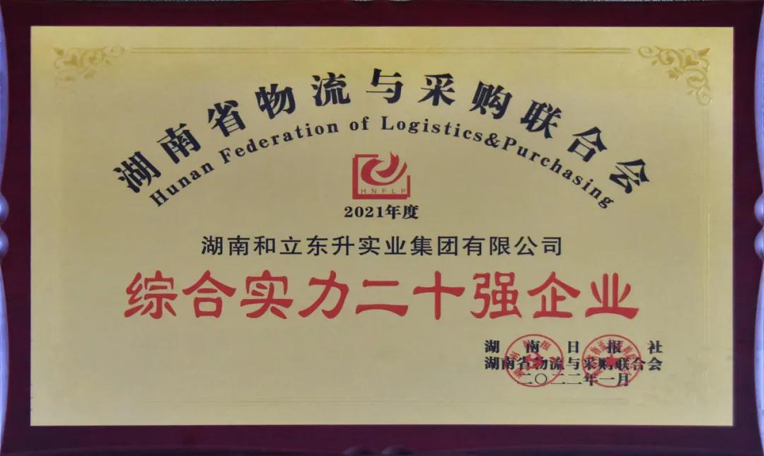  2021年度物流湘军总评榜颁布，bifa必发集团上榜综合实力20强！(图4)